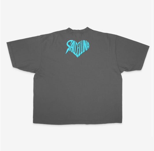 Saucellina Pixelated Anime Eyes Tee | Drop Shoulder